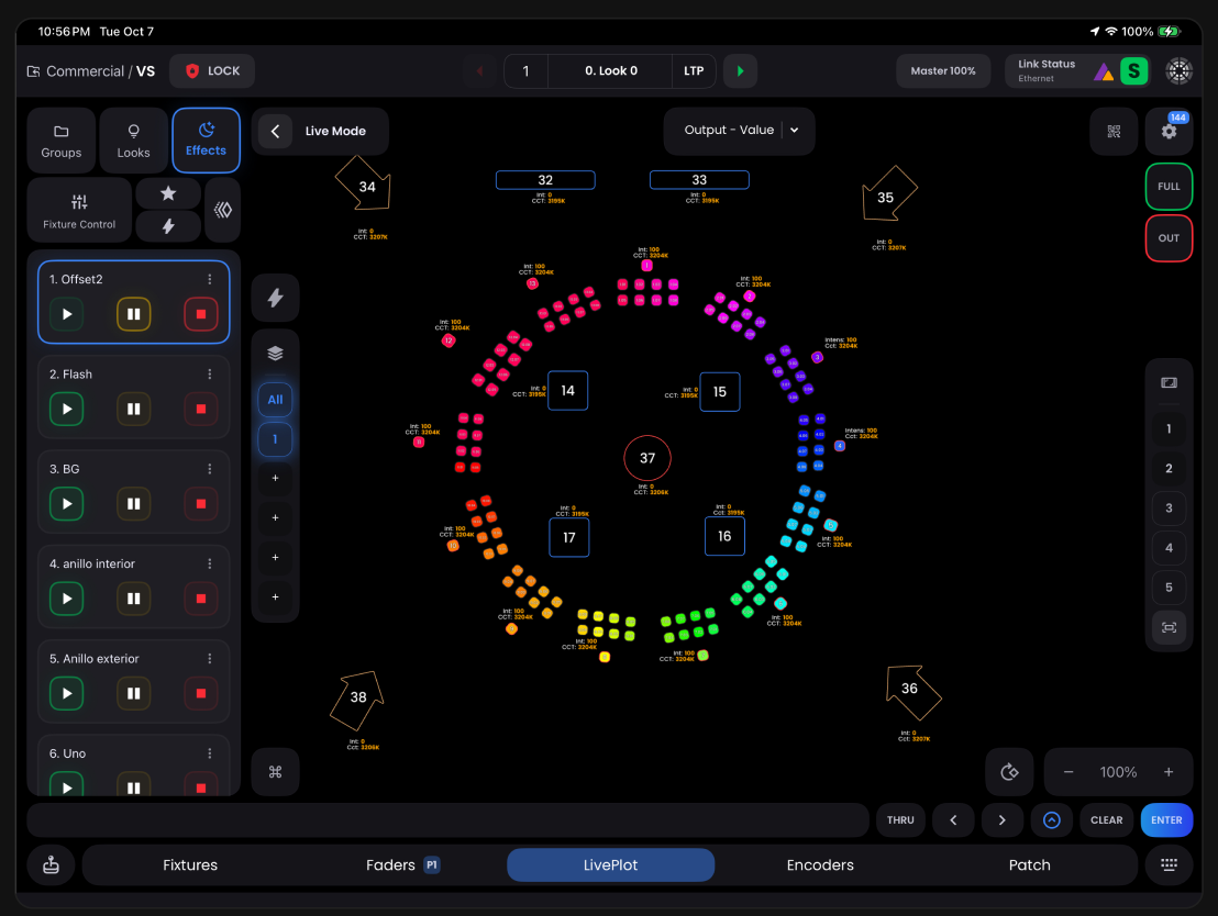 Blackout Lighting Console screenshot